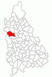 Location in Dâmbovița County
