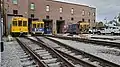 Streetcars in the maintenance facility