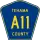 County Road A11 marker