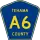 County Road A6 marker