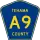 County Road A9 marker