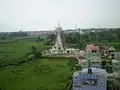 View of the temple from an elevated platform