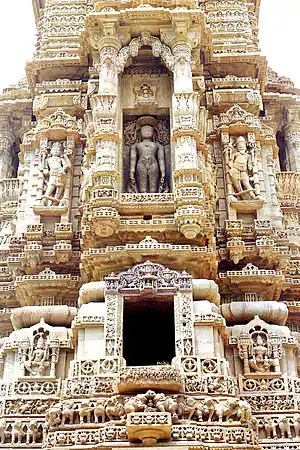 Carving of Kirti Stambh, Chittor Fort