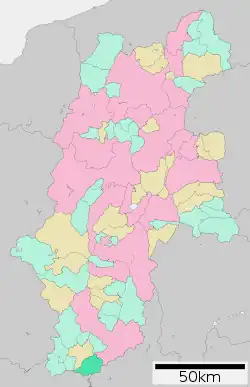 Location of Tenryū in Nagano Prefecture