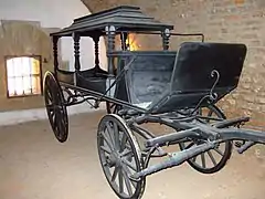 Jewish hearse, Theresienstadt concentration camp, Terezín, Czech Republic.