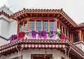 Facade with flower decor