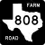 Farm to Market Road 808 marker
