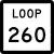 State Highway Loop 260 marker