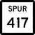 State Highway Spur 417 marker