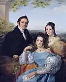 Théodore Joseph Jonet and his two daughters, 1832