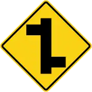 Offset road junction, left and right