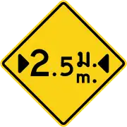 Width restriction ahead (Thai and English languages)