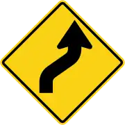 Double curve, first to right