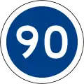 Minimum speed limit (90&nbsp;km/h)