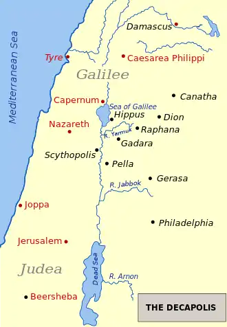 Location of Decapolis