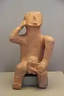 Large figure of a seated man, Karditsa, Thessaly, 4500-3300 BC.