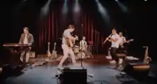 The 502s performing live in 2021. (left to right: Matthew Tonner, Ed Isola, Sean Froehlich, Joe Capati, Nicholas Dallas)