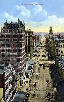 APA Building looking north up Elizabeth Street, c1900