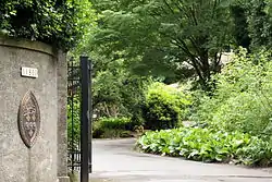 Entrance to Elk Rock Gardens of the Bishop's Close in Dunthorpe