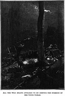 Tolkien based his battle with the wargs on the werewolf fight in Samuel Rutherford Crockett's 1899 The Black Douglas.