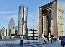 Various spacecraft constructed inside bays