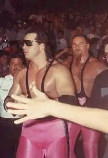 Bret Hart and Jim Neidhart as The Hart Foundation in 1989