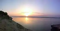 An image of the river Ganga at Baalu Ghat