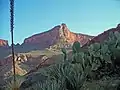 The Howlands Butte viewed from northwest on Clear Creek Trail