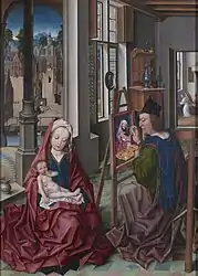 Derick Baegert, Saint Luke Painting the Virgin, c.1470