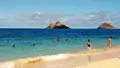 View from Lanikai Beach at daylight