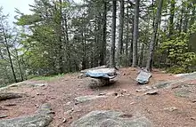 The Mushroom Cap, a stone feature at one end of the "Mushroom Cap Trail"