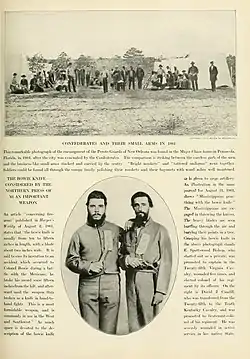 Two members of the 25th Va Cavalry: left Captain E. Spootswood Bishop;  right Daniel Caudill served with the 25th Virgnina Cavalry and the 10th Kentucky Cavalry