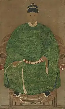 Image 32Mid-17th century portrait of Koxinga (Guoxingye or "Kok seng ia" in southern Fujianese), "Lord of the Imperial Surname" (from History of Taiwan)