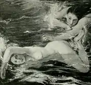 The Pursuit - Nudes Swimming by Charles Shannon (1922)