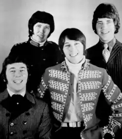 The Tremeloes in 1968. L–R: Dave Munden, Rick Westwood, Chip Hawkes, Alan Blakley