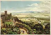 The Valley of Mexico from Chapultepec, painting of 1850 by Casimiro Castro. Museo Soumaya.