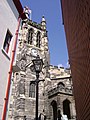 The bell tower of St. Mary's church, Stockport