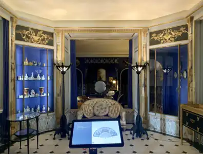 The boudoir of fashion designer Jeanne Lanvin (now in the Museum of Decorative Arts, Paris), before 1925, by Armand-Albert Rateau