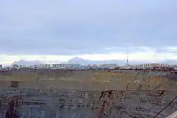Mirny seen from the mine