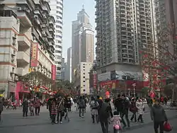 Nanping CBD pedestrian mall in Nan'an.