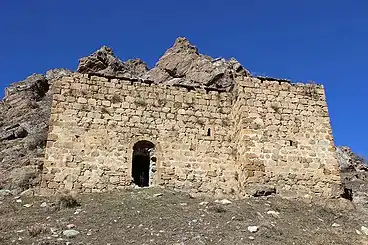 The southern façade of the ancient Assyrian church of Rabban Mar Yonan