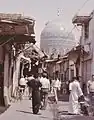 The dome of the mosque seen from behind the market.