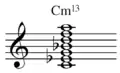 Thirteenth chord based on minor triad Play (help·info)