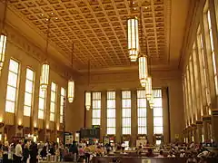 The Art Deco-style grand concourse at 30th Street Station, 1927–1933