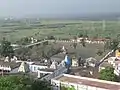 A view of the temple tank from the temple