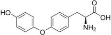 Skeletal formula of L-thyronine