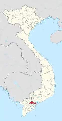 Location of Tiền Giang within Vietnam