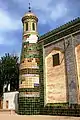 Tiled minaret at Afag Khoja's mausoleum. Kashgar.