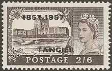Great Britain, 1957: For use in UK postal agencies in Morocco, commemorating the centenary of the British postal office in Tangier.