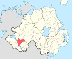 Location of Tirkennedy, County Fermanagh, Northern Ireland.